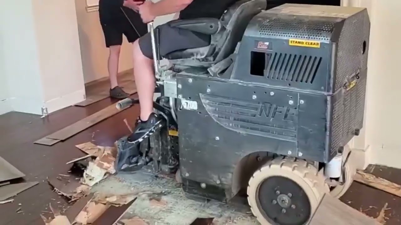 On Point Flooring working on a demo removal.