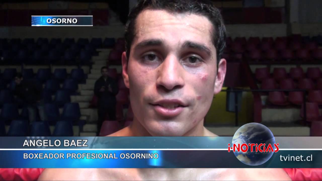 El boxeador osornino Ángelo Báez derrotó a púgil brasileño de 39 años ...