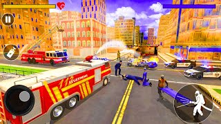 Fire Truck Driving Simulator 2021 - Rescue Truck Driving - Android Gameplay screenshot 1