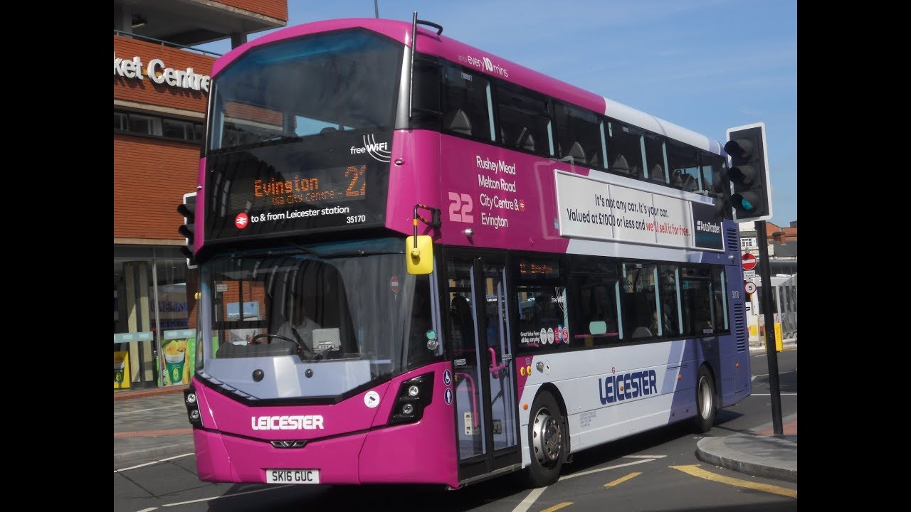 First Leicester Wrightbus Streetdeck 35170 SK16 GUC On Route 22 To first-leicester-wrightbus-streetdeck-35170-sk16-guc-on-route-22-to