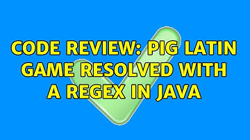 Code Review: Pig Latin game resolved with a regex in Java