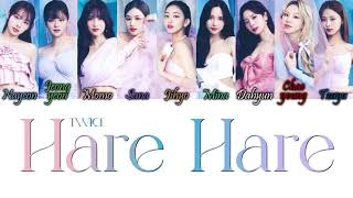 TWICE (トゥワイス) -  Hare Hare Kan/Rom/Eng Color Coded Lyrics