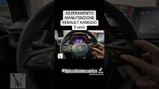 Renault Kangoo 3 serie azzeramento manutenzione #shortsvideo #shortvideo ￼