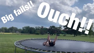 Trampboarding is not easy! Fails