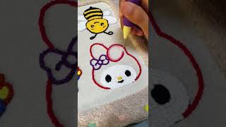 Handmade Melody magic 💖 #embroidery #yarnart #punchneedle #hobby #asmr #satisfying #fypシ #foryou