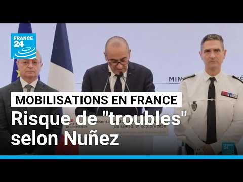Mobilisations en France : le risque de"troubles" très élevé d'après Laurent Nuñez • FRANCE 24