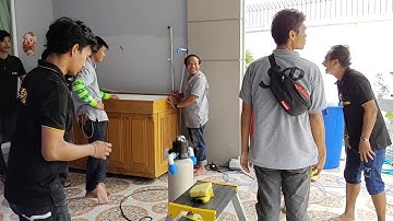 Sommai บางใหญ่ - สลับที่ตู้ปลา 96 แทนที่เฟอร์ 60 นิ้ว (ตู้มีปลา) + Overflow FS Set 2