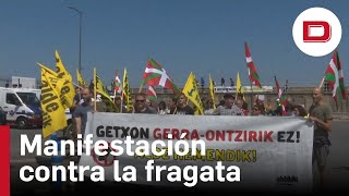 Manifestación contra la visita a la fragata del Ejército «Méndez Núñez»