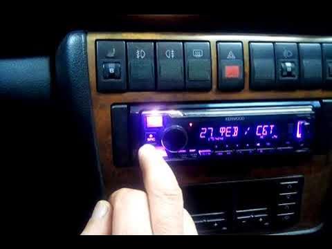 автомагнитола kenwood kmm-125, установка языка на панели - YouTube