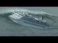 Круизный Лайнер в 12 бальный шторм. Cruise liner in 12 ball storm