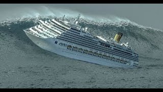 Круизный Лайнер в 12 бальный шторм. Cruise liner in 12 ball storm - Видео от ВСЕ ОБО ВСЕМ