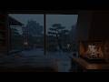(NO ADS) LIVE Cozy Rainstorm & Gentle Piano for Deep Sleep 🌧️🔥 Fireplace Bedroom ASMR