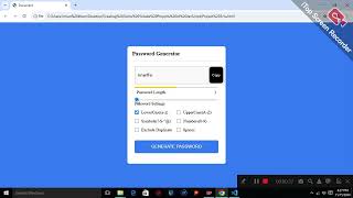 Random Password Generator App Using HTML Css JavaScript #Coding #programming