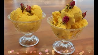 (طرز تهیه بستنی سنتی زعفرانی (بدون ثعلب |‌ Persian Traditional Saffron Ice Cream