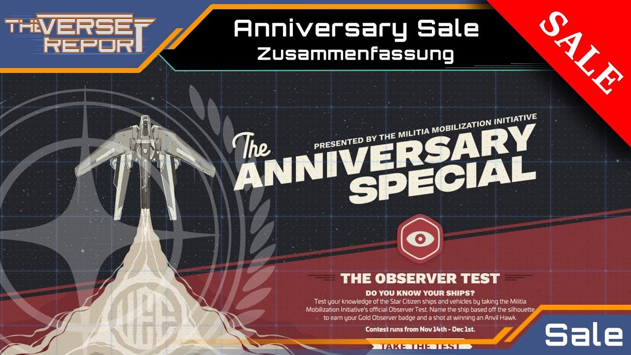 Star Citizen Anniversary Sale Zusammenfassung Verse Report Deutsch 
