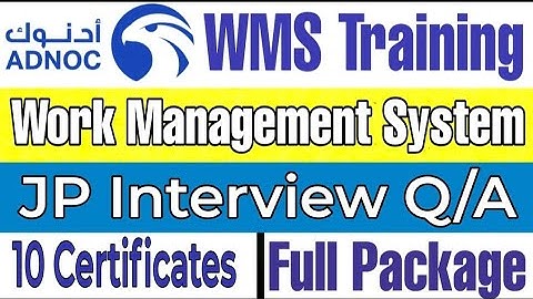 How Many Total Certificates do we have in WMS? | ADNOC interview Questions for JP Interview