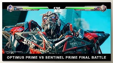 Optimus Prime vs Sentinel Prime with Healthbars