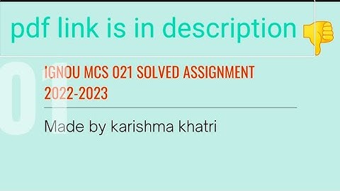 mcs 021 solved assignment 2022-2023