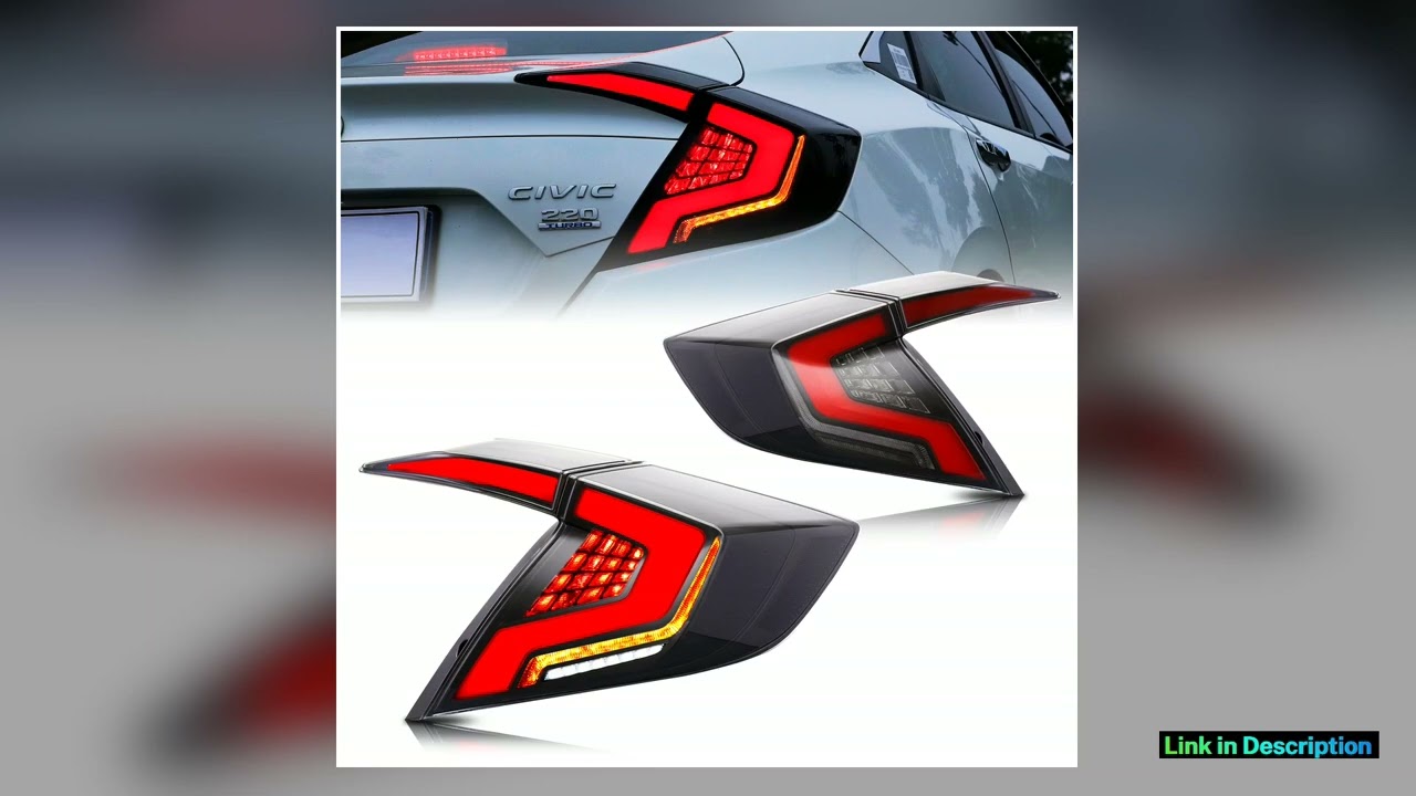 LED Tail Lights For Honda Civic Sedan 10Th Gen 20162021 DRL Start Up Animation Rear Lamp Assembly