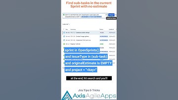 JQL: Find sub-tasks in the current Sprint with no estimate #shorts