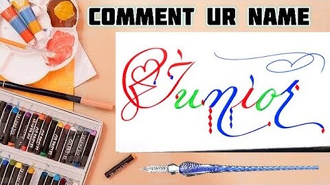 Junior Name Signature Calligraphy Status | How to Draw, Cursive Calligraphy with Cut Marker