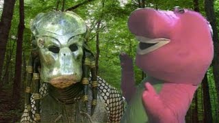 Predator Vs Barney The Dinosaur