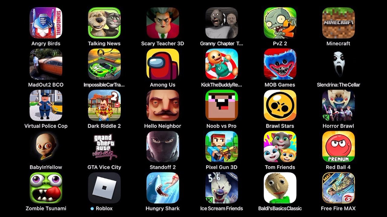 Brawl Stars - Impossible Car Tracks 3D - PvZ 2 - Hello Neighbor - Red Ball 4 - Among Us