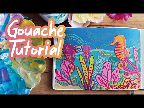 How to Paint an Underwater Landscape with Gouache