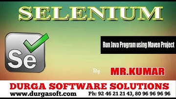 Selenium Run Java Program using Maven Project