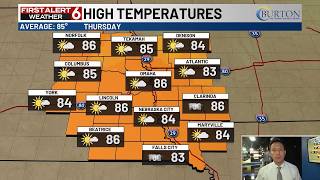 Nicer summer weather ahead Thursday