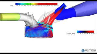 Converge CFD fuel injection and combustion simulation