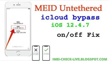 icloud bypass iOS 12.4.7 - All error Fixed MEID Untethered
