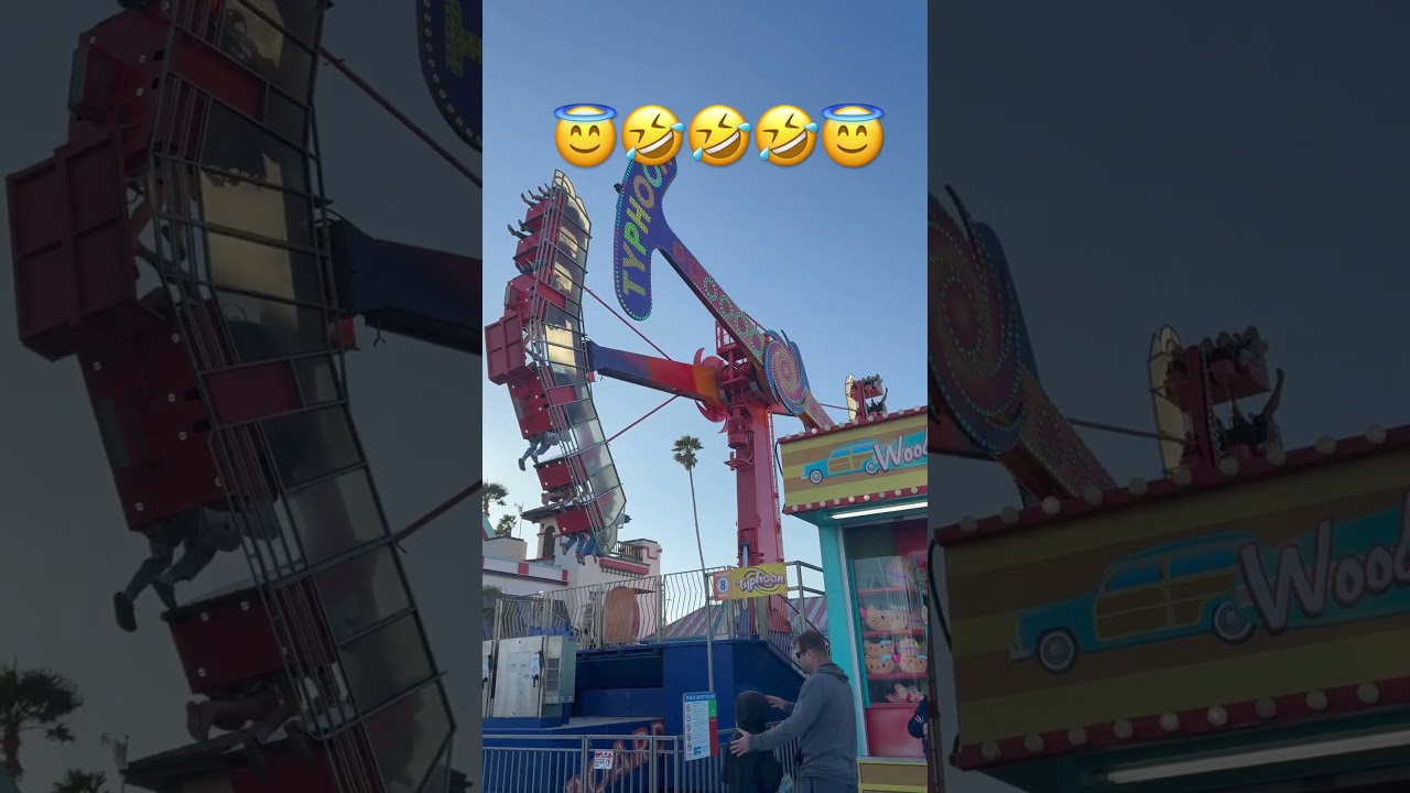 Fmost terrifying typhoon 🌀Santa Cruz boardwalk