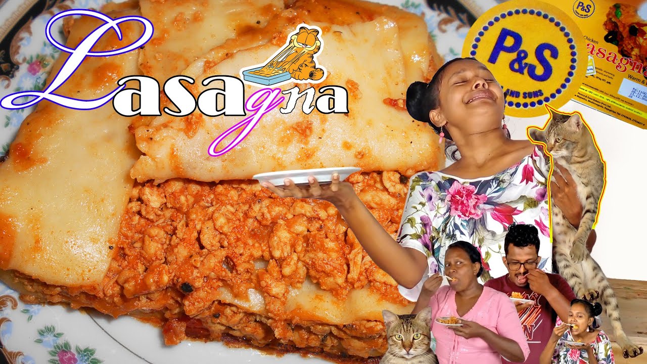 lasagna | eating | සත්තු කන කෑම කන්න පුළුවන්ද 😯 #lasagna #foodie #budgetkitchen
