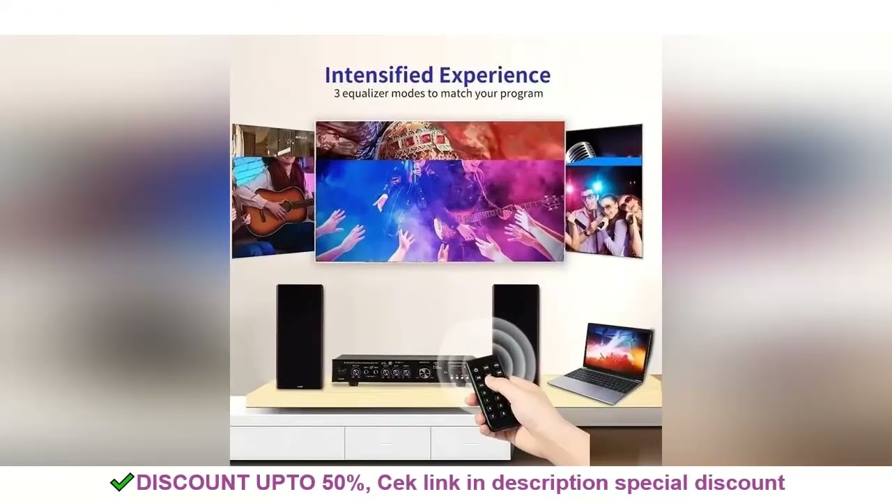 AV-369BT Bluetooth 5.1 Sound Speaker AMP,Stereo Audio Amplifier Receiver, 6 Channel Home Theater