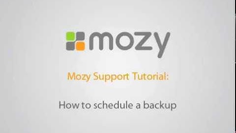 How to schedule a backup (MozyHome)