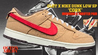Unboxing - CLOT x Nike Dunk Low SP ‘Cork’ FN0317-121 Spring/Summer 23 - Thrifted Pair