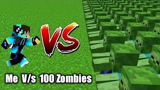 me vs 100 zombies minecraft #2
