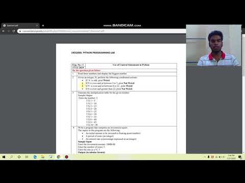 Use of control statements in python