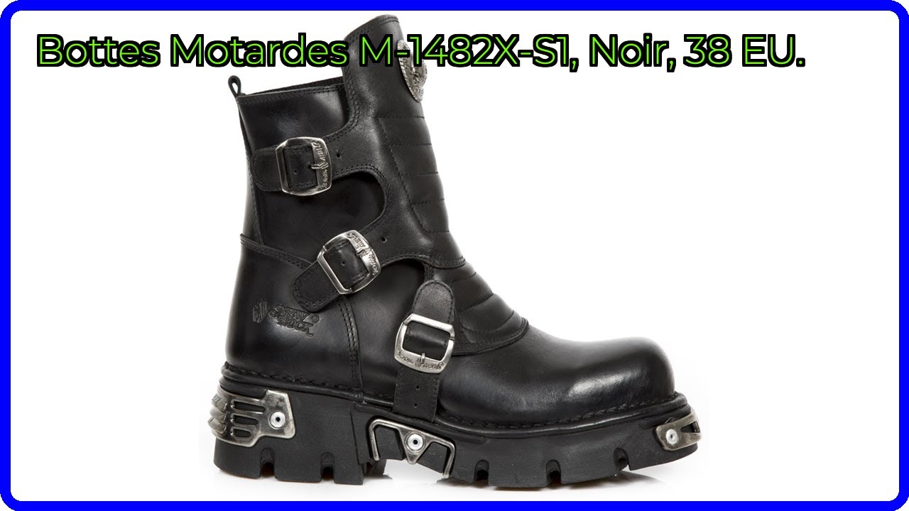 AVIS (2025) : Bottes Motardes M-1482X-S1, Noir, 38 EU.. DÉTAILS ESSENTIELS