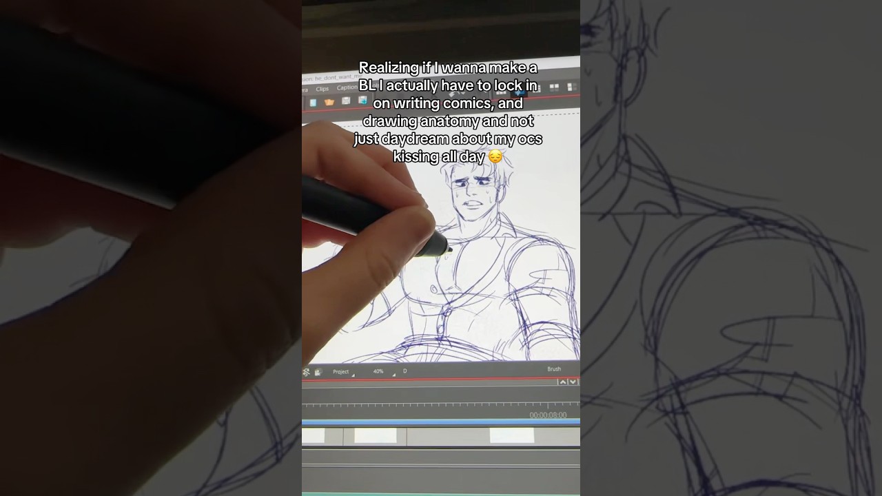 What do you mean I actually have to draw my comic?? #artvlog #ocart #sketch #comics #bl #jokes