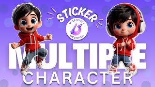 MICROSOFT DESIGNER AI Sticker Creator | Does This Method Generate Multiple Consistent Characters ?