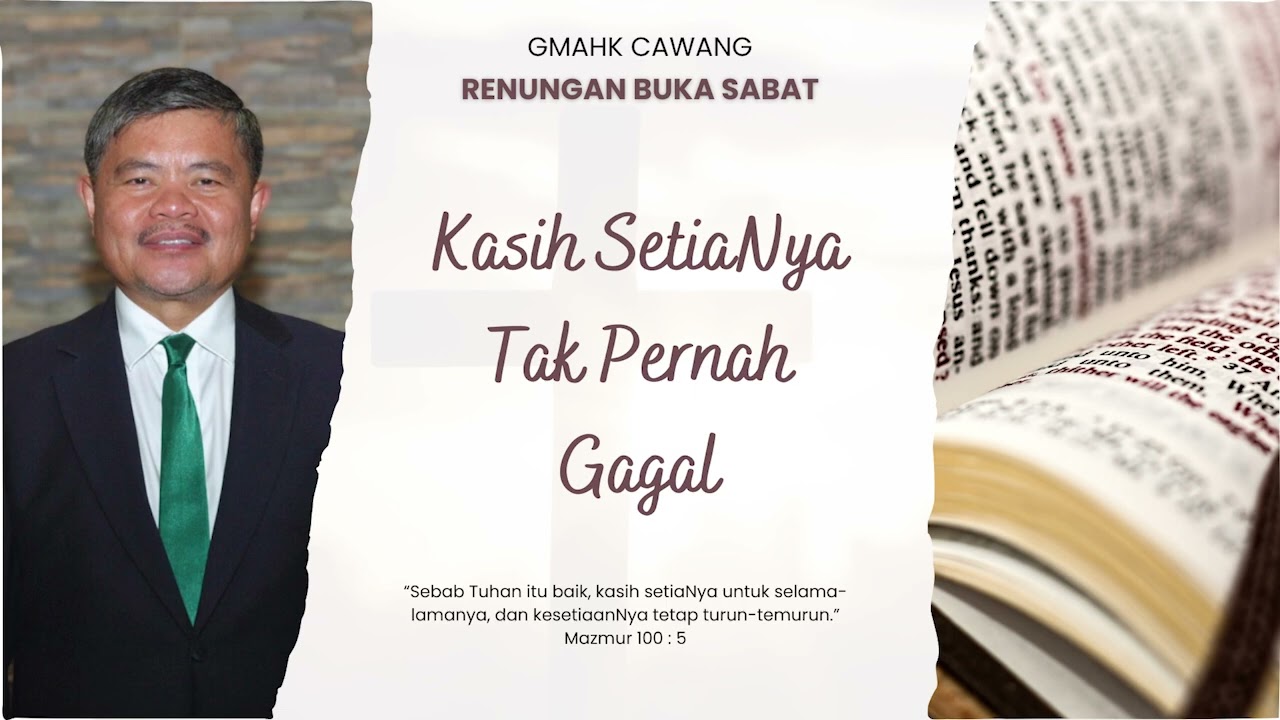 Renungan Buka Sabat | 3 Januari 2025 | Pdt. Ronny Umboh