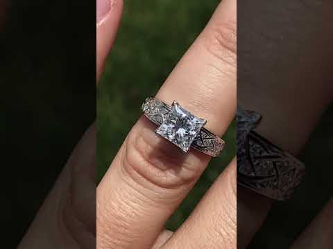 Celtic Inspired Moissanite Engagement Ring (0.16ct) ring video