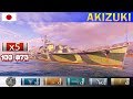 ✔ Самый дерзкий Эсминец "Akizuki" VIII уровень Япония | [ WoWS ] World of WarShips REPLAYS