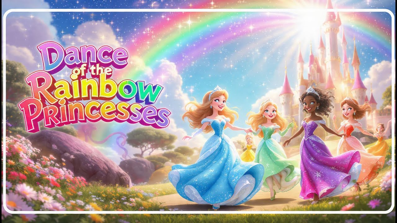 Dance of the Rainbow Princesses 🌈 | Magical Princess Song for Kids | Disney-Style 3D Music Video