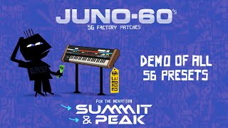 Juno-60 Factory Patches for the Novation Summit and Novation Peak