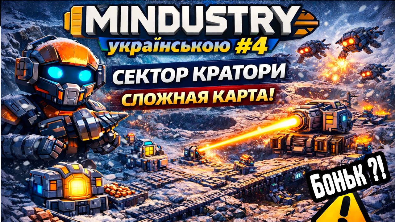 Mindustry українською #4 — Сектор Кратори ❄️🏗️