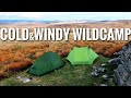 COLD & WINDY HIKING & WILD CAMPING UK- (Lanshan 2 - 4 seasons & Naturehike Cloud Up 2)