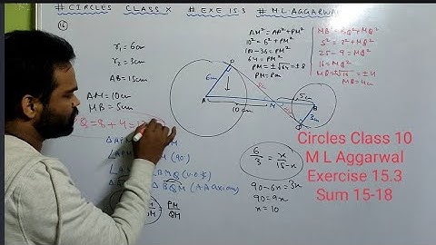 Circles class 10 Icse || M L Aggarwal || Exercise 15.3 || Sum 15-18 || Tangent and Secant Properties